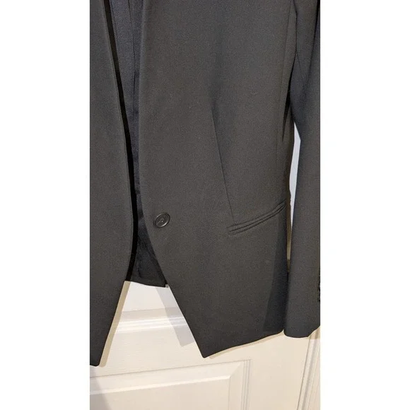 Ann Taylor Petite Cutaway Blazer Size 10P Black - Picture 2 of 6